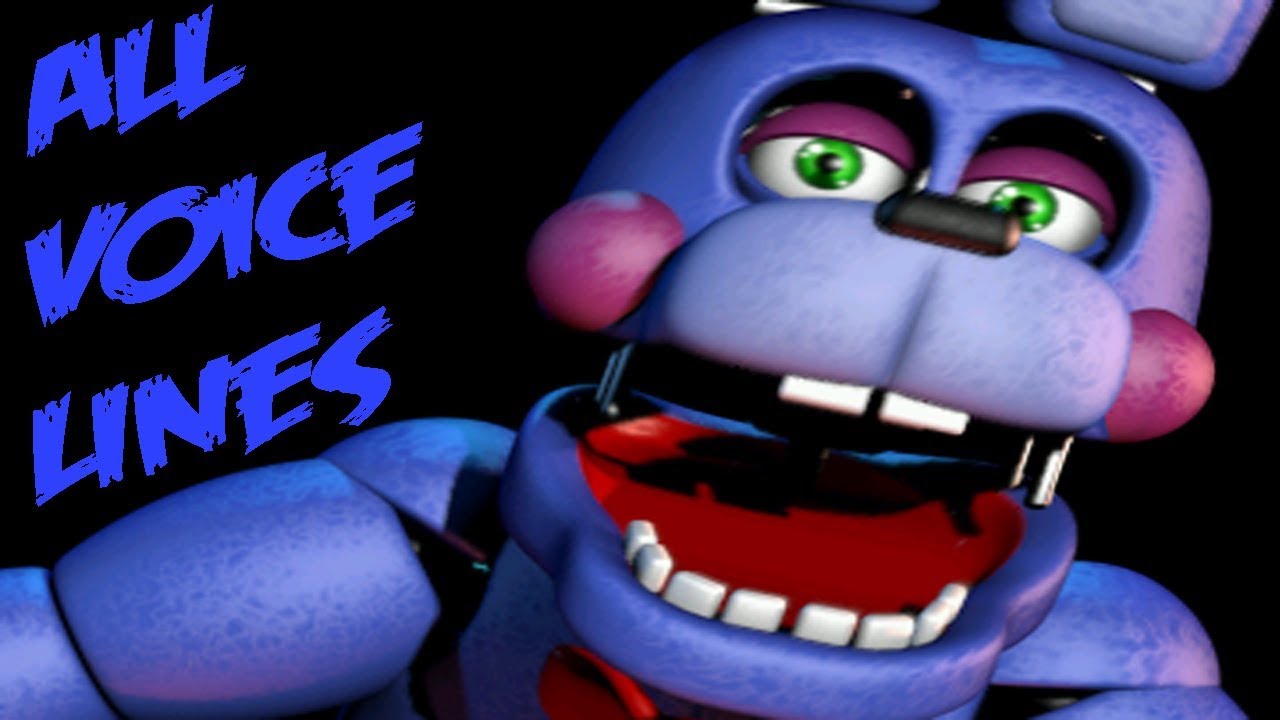 Rockstar Bonnie | Все реплики с субтитрами | Ultimate Custom Night