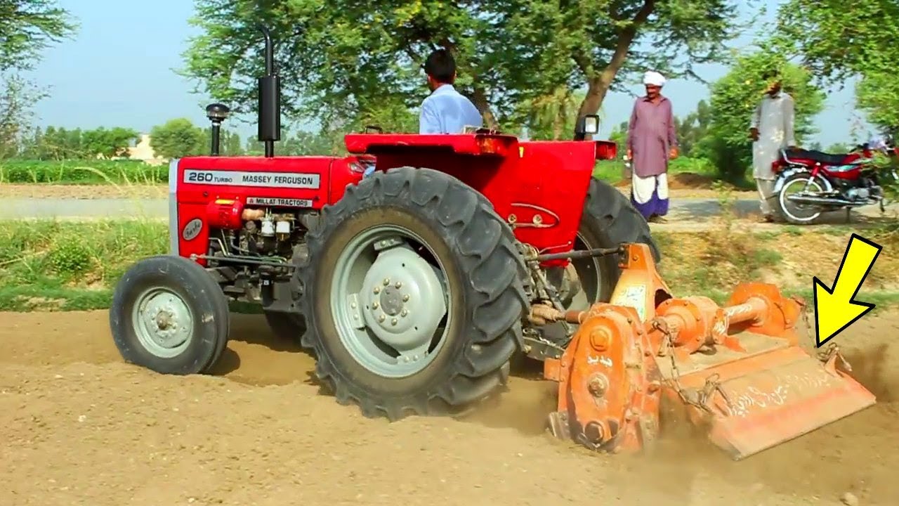 TURBO ENGINE | MASSEY FERGUSON 260 TRACTOR | WORKING PTO PERFORMANCE ROTAVATOR
