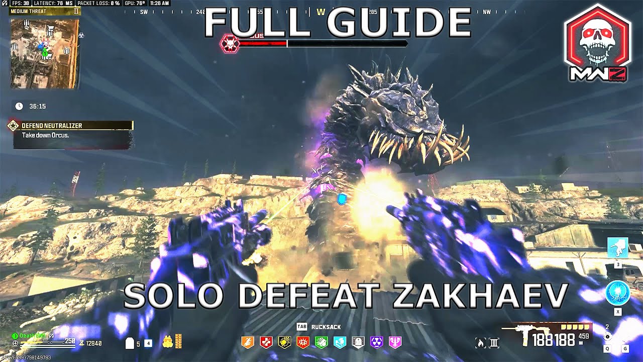 SOLO Defeating Zakhaev Act 3 Story Mission in Modern Warfare Zombies (NOCOMMENTARY)