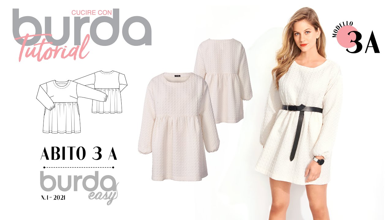Cucire con Burda: Tutorial Abito 3A – Burda Easy 1/2021