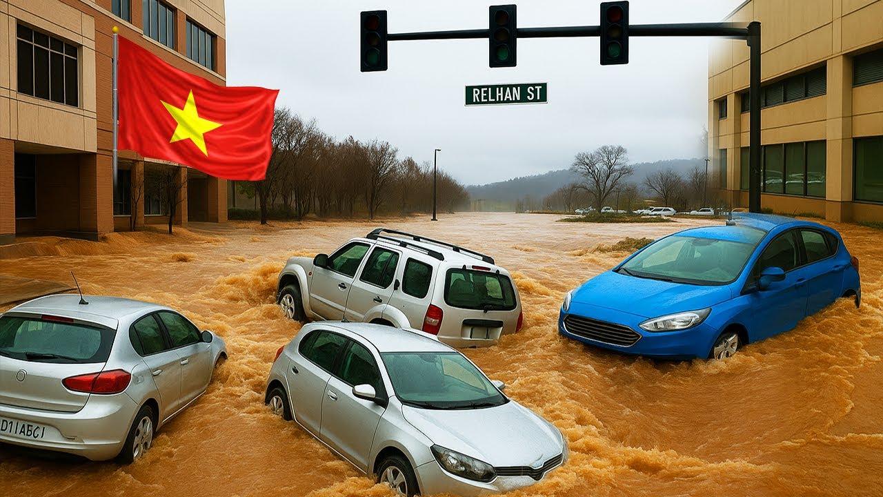 Chaos in Vietnam ! Massive Flooding Hits Ho Chi Minh City – Streets & Cars Underwater