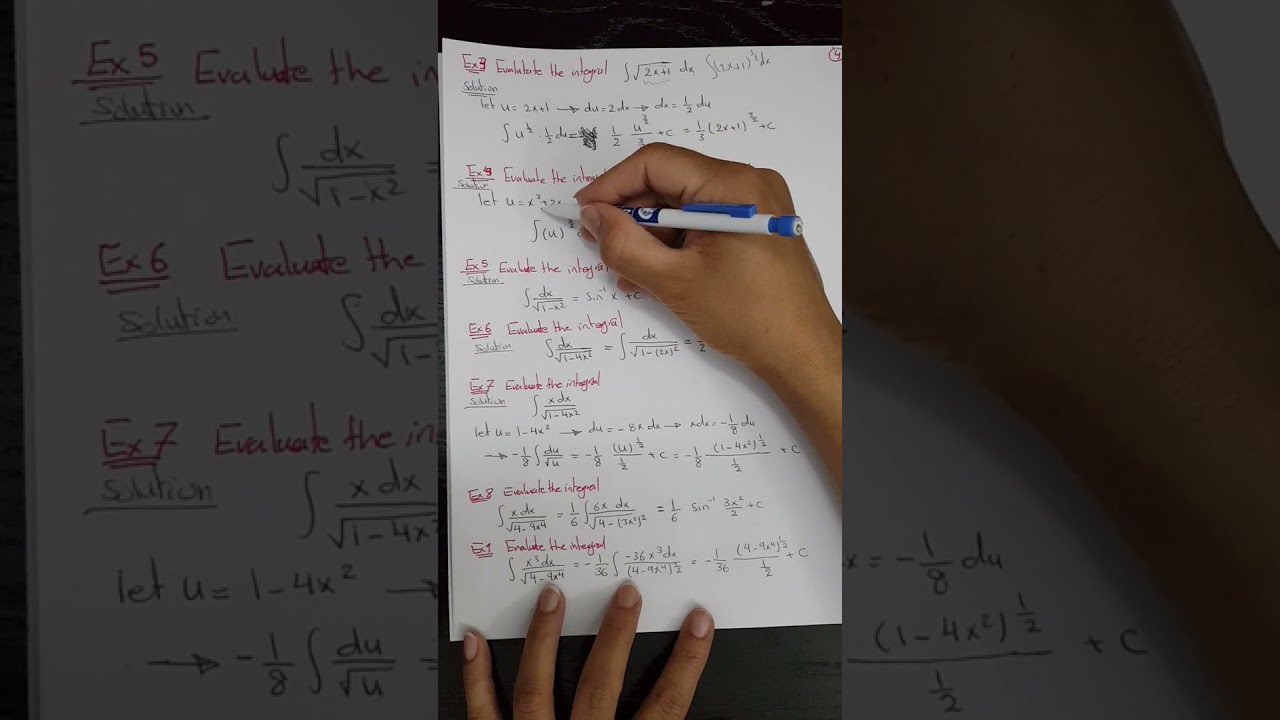 indefinite integral examples part 1