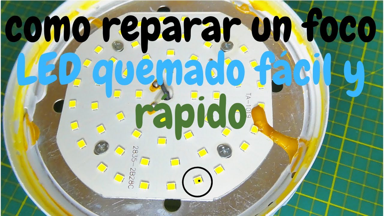COMO REPARAR UN FOCO LED QUEMADO DE  220 V  70W FACIL Y RAPIDO
