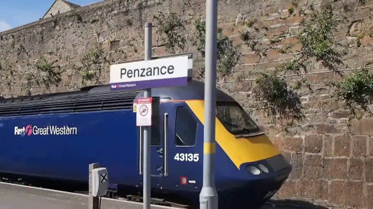 Departing Penzance on the GWR InterCity 125 world's fastest diesel locomotive