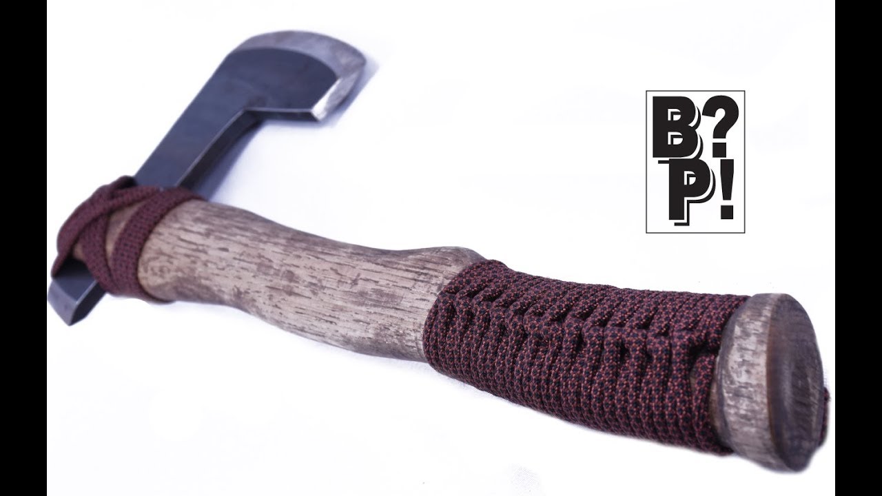Как обмотать рукоятку топора или топора паракордом - BoredParacord.com