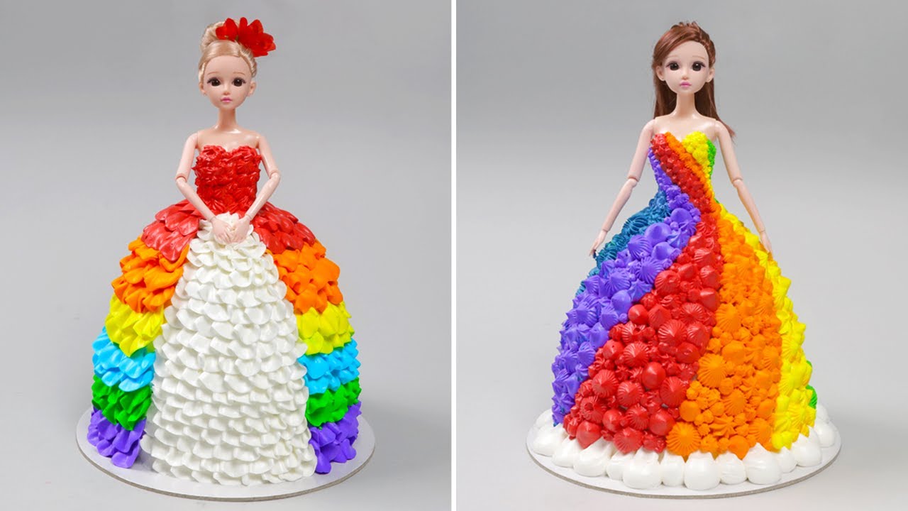 Amazing Princess Rainbow Cake Decorating | Easy Princess Rainbow Cake Recipes by Yummy Pastry