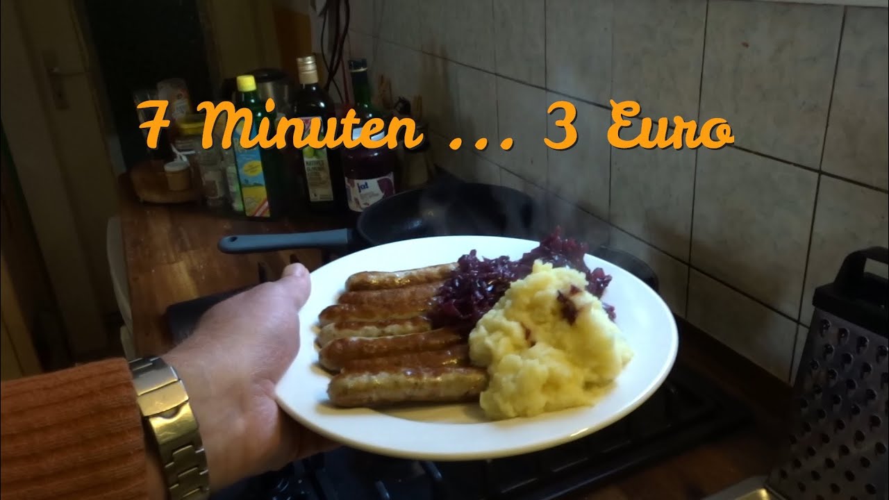 Schnell & lecker warmes Essen f&uuml;r 3 Euro in 7 Minuten. Live Kochen Anleitung.