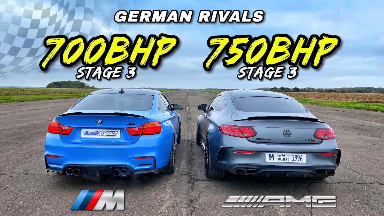 700BHP BMW M4 vs 750BHP MERCEDES C63S AMG: DRAG RACE