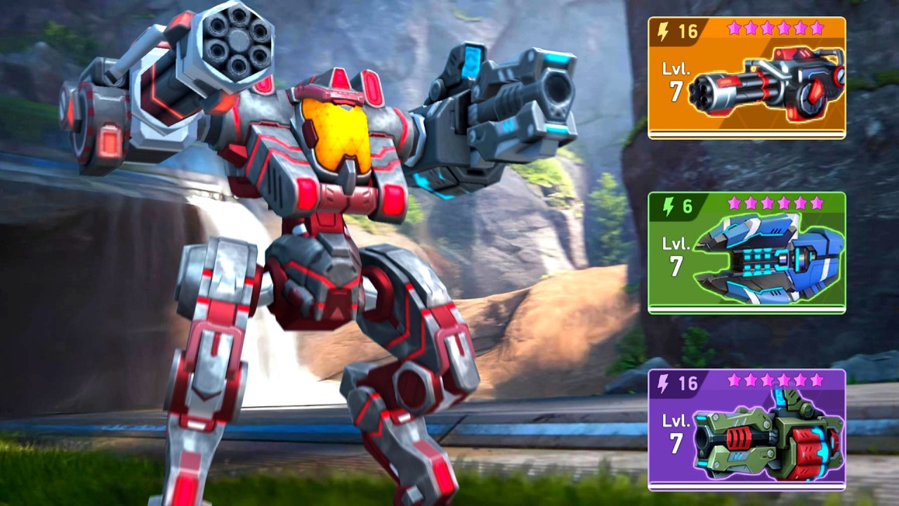 Puma with Minigun 16, Plasma Cannon 6, Cryo Launcher 16 - Mech Arena