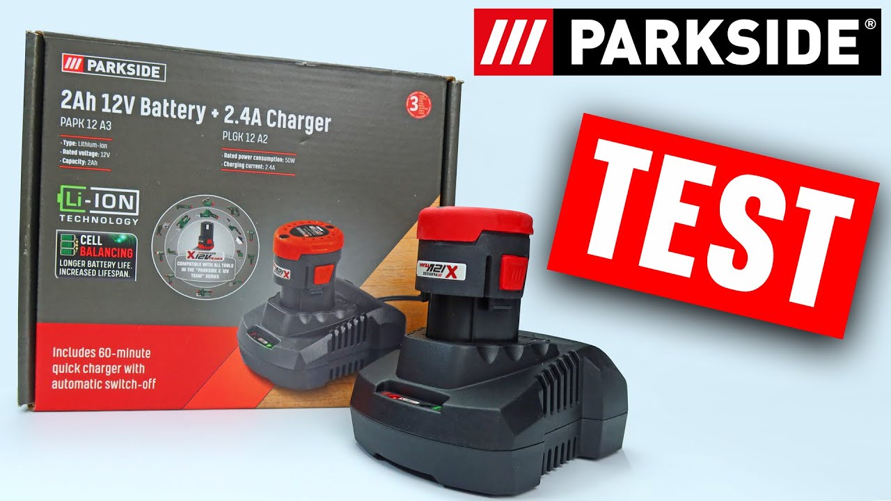 Parkside 2.4A Charger PLGK 12 A2 + 2Ah 12V Battery PAPK 12 A3 from LIDL