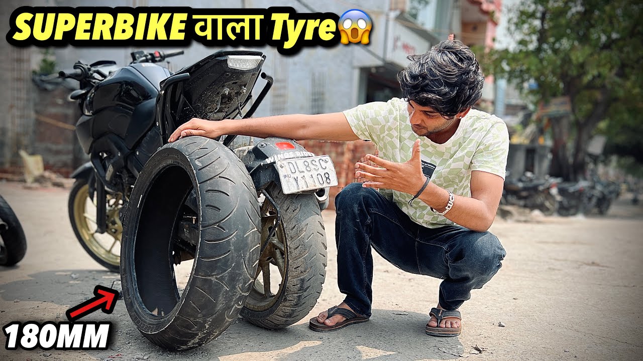 Install Big FaT Tyre 🔥(180mm) in MT-15😱