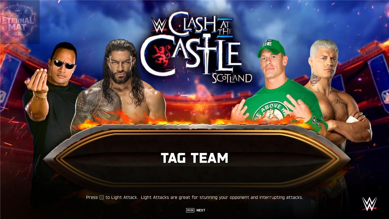 Roman Reigns & The Rock vs John Cena & Cody Rhodes (Tag Team Match)