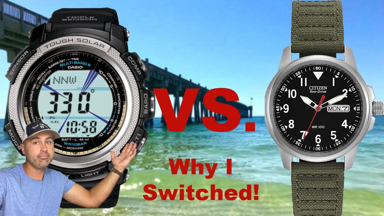 Casio Pathfinder Watch (12 years later!) VS Citizens Eco Drive Field Watch