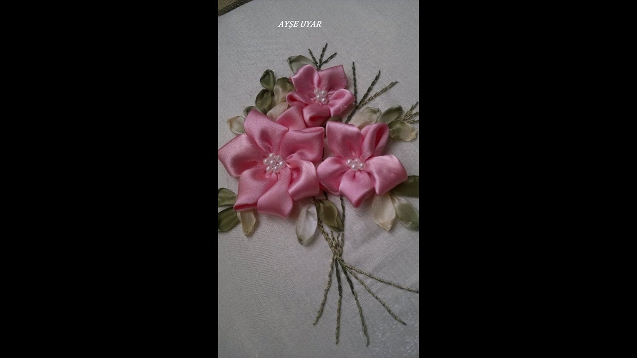DIY Kurdela nakışı çiçek yapımı teknikleri (ribbon embroidery flower making techniques)