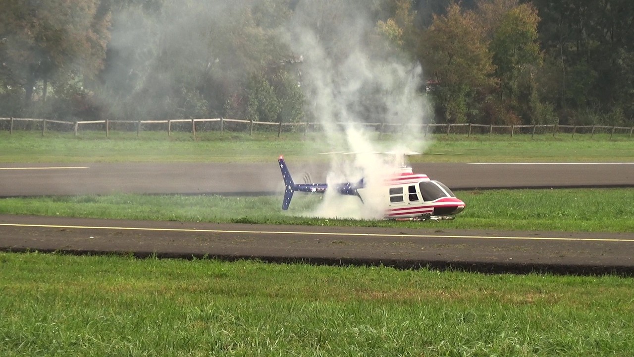 RC Scale Helicopters Turbine Model Bell Jetranger 206 Santini Air with Pyro effects