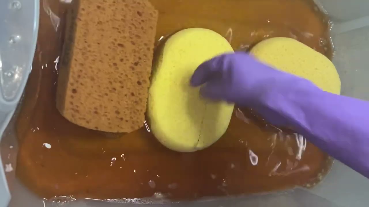 PINESOL BUCKET. Pt 2 😍 SPONGE ASMR🧽