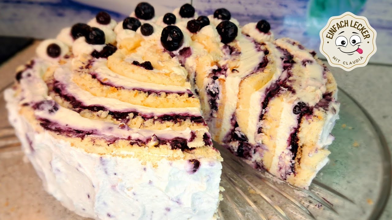 Wickeltorte mit 🫐 Mascaponecreme