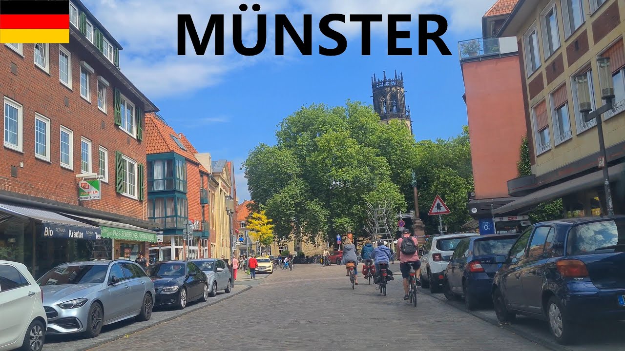 4K Münster City Drive and Münsterland NRW Germany 4K