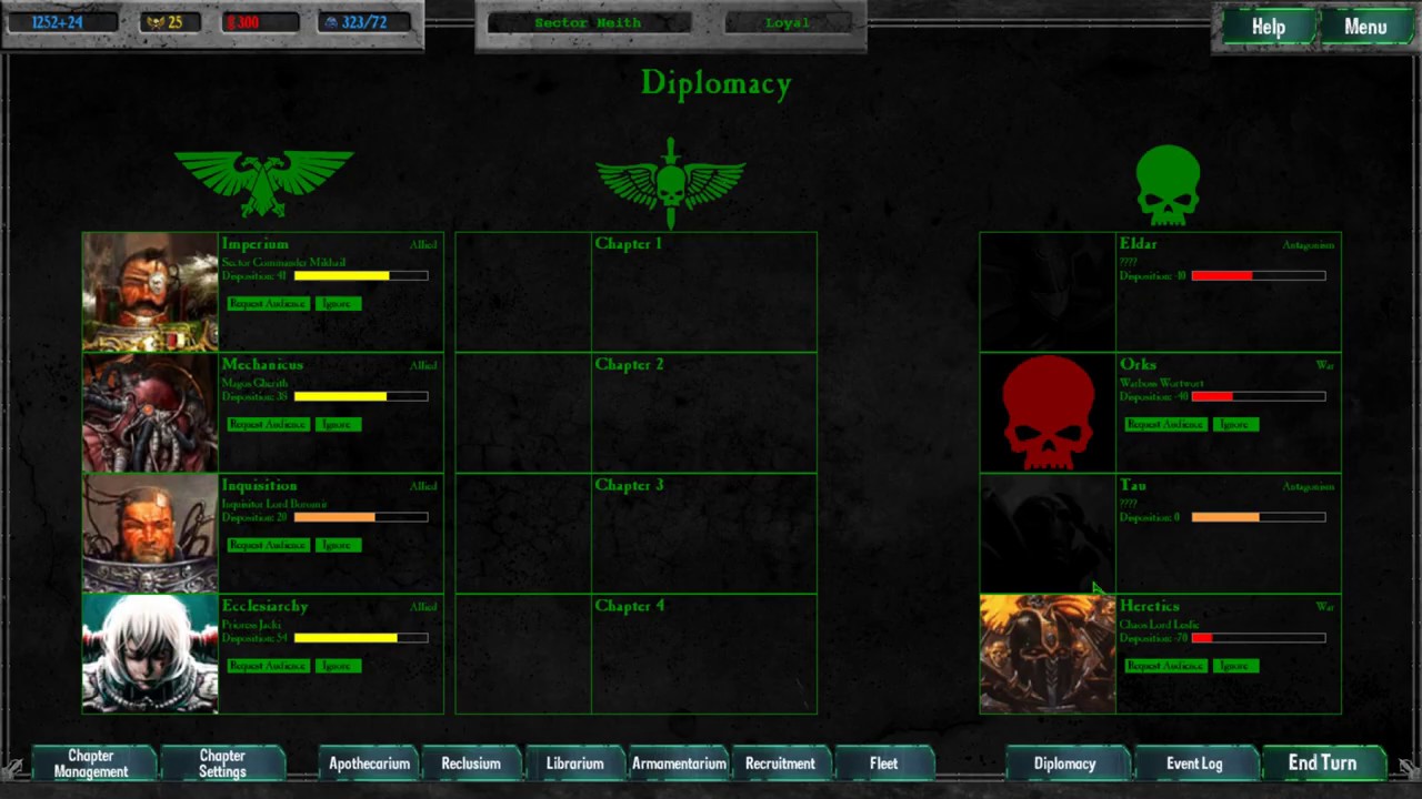 Chapter Master Mod: Faction Trading, Tips and Tricks.