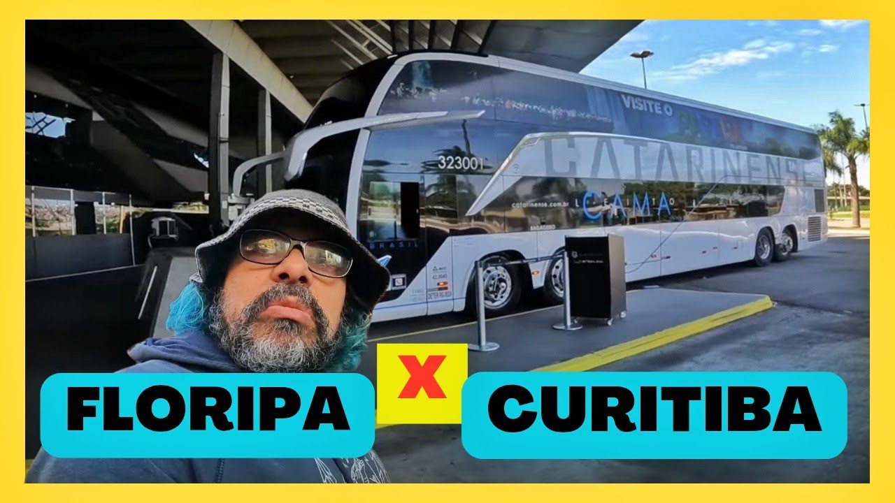 A VIAGEM DE ONIBUS DE FLORIANOPOLIS PARA CURITIBA. COM A CATARINENSE.