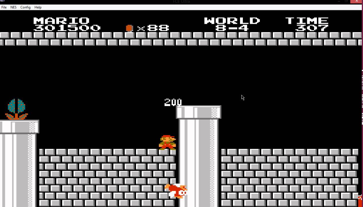 pasando super mario bros nivel 8-4