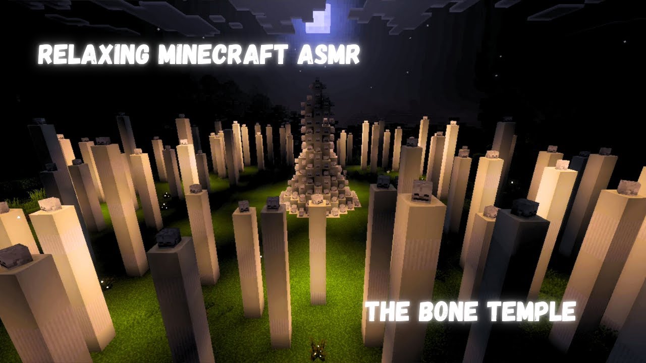 Minecraft ambience ASMR - The Bone Temple (no commentary) 2.5HR