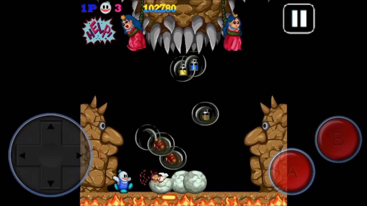 Snow Bros ALL BOSS FIGHTS