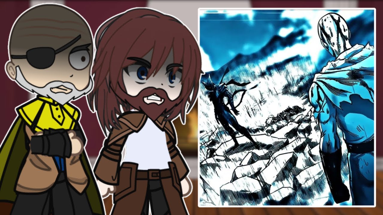 Gods (Gow) | React to Saitama vs Cosmic Garou || One Punch-Man || Tiktok || Gacha react