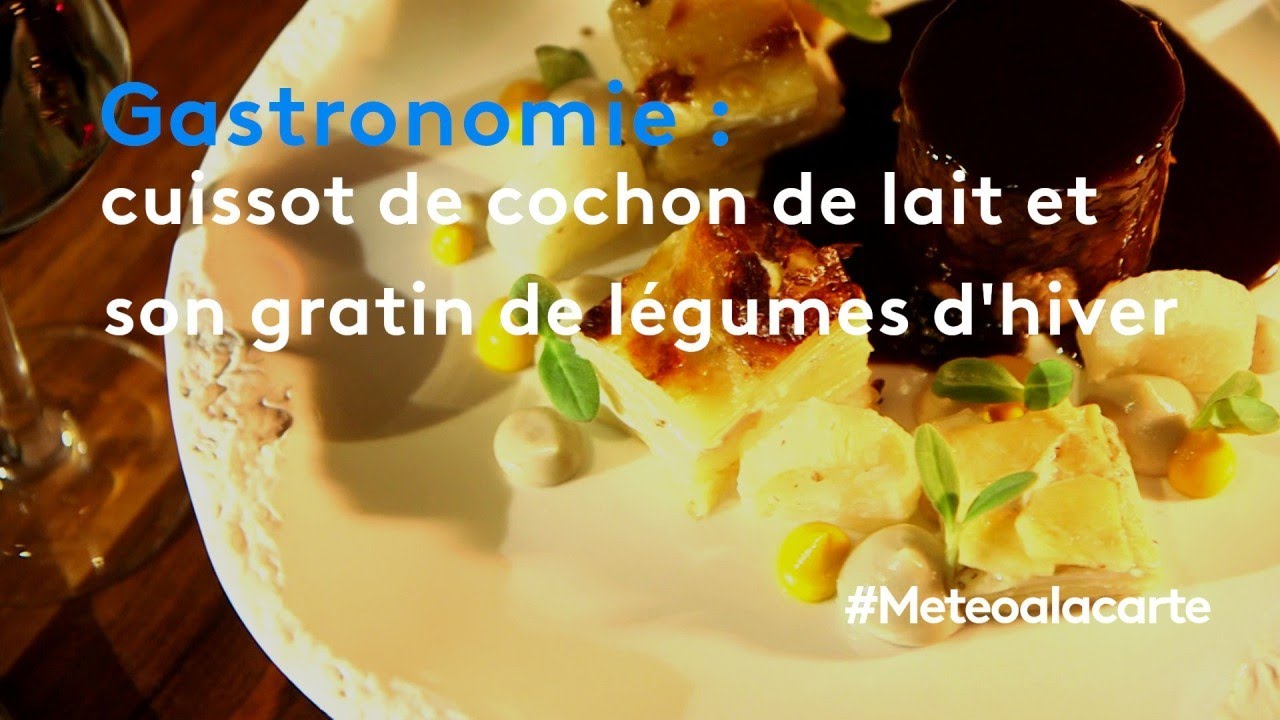 Gastronomie : cuissot de cochon de lait et son gratin de légumes d'hiver