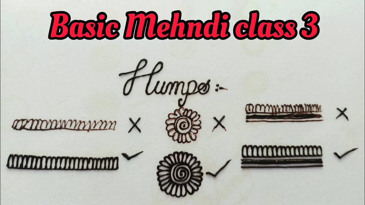 learn mehndi basic pattern in detail | class 3