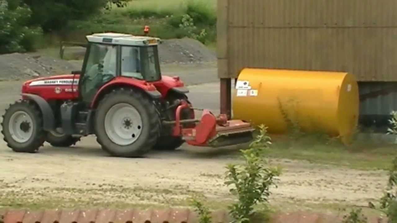 Flail Mowing with Massey Ferguson 6465