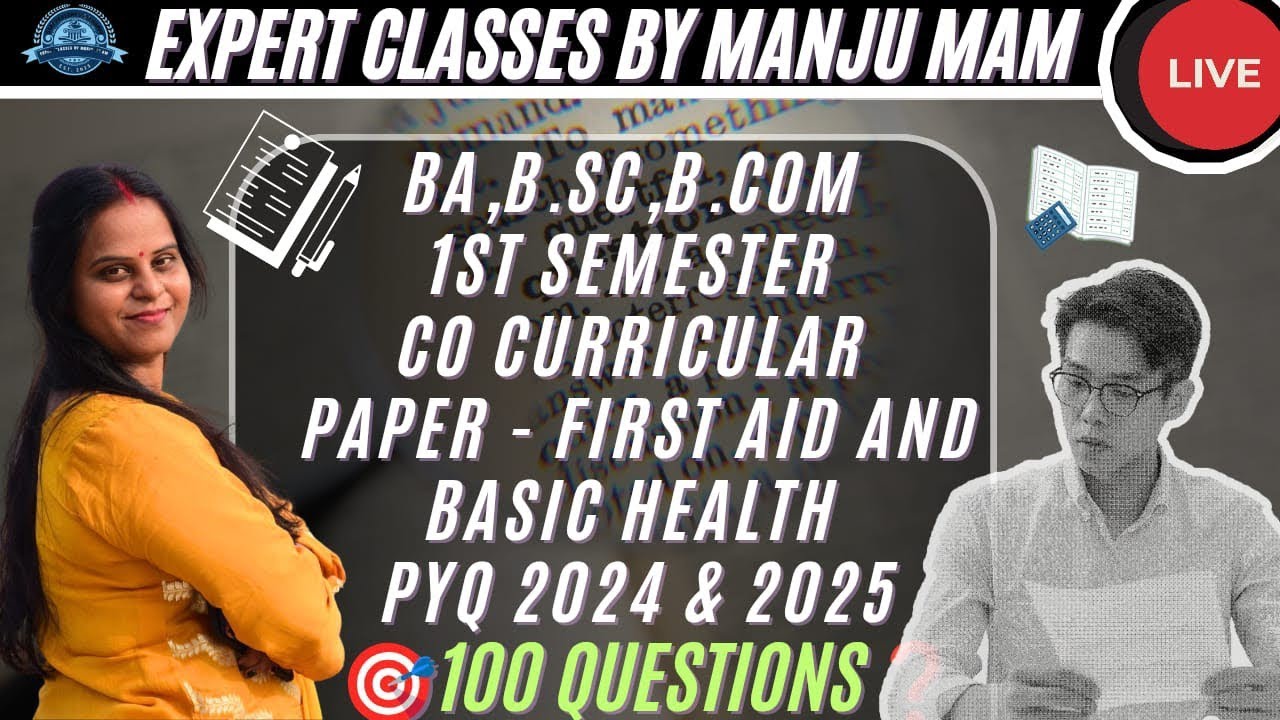 First Aid and Basic Health|Solved Questions Paper|Co-Curricular|Sem-1|model paper 2026#bymanjumam