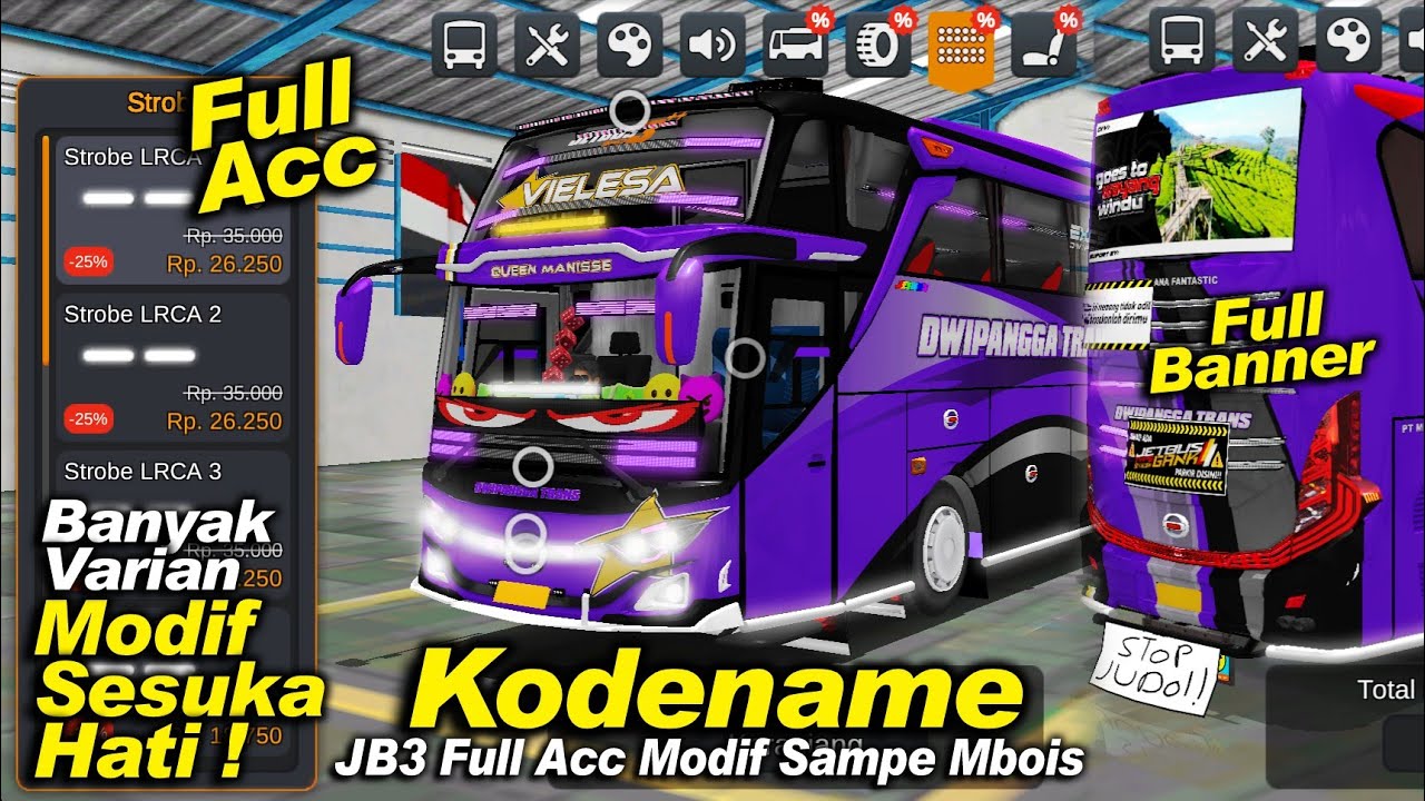 Acc Nya Banyak Banget❗Kodename JB3 Full Acc Modif Sampe Mbois😍 BUSSID V4.4