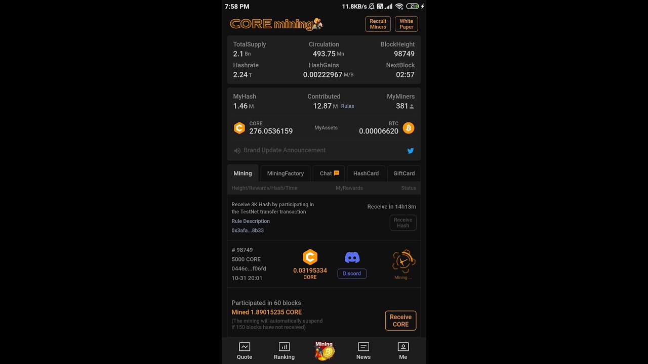 CORE Mining Real or Fake ? CORE Mining Analysis / BTCs or CORE mining on Satoshi Android App
