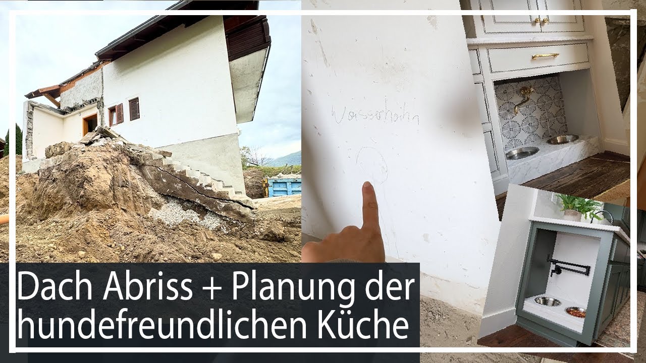 das Dach ist weg!! | Planung hundefreundliche Küche | Chocolate + Foxred Labrador |  KaroLovesMilka