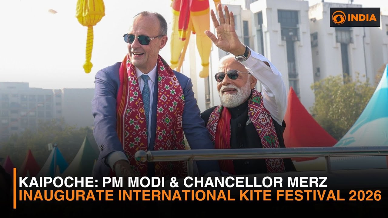 Kaipoche: PM Modi & Chancellor Merz inaugurate International Kite Festival 2026