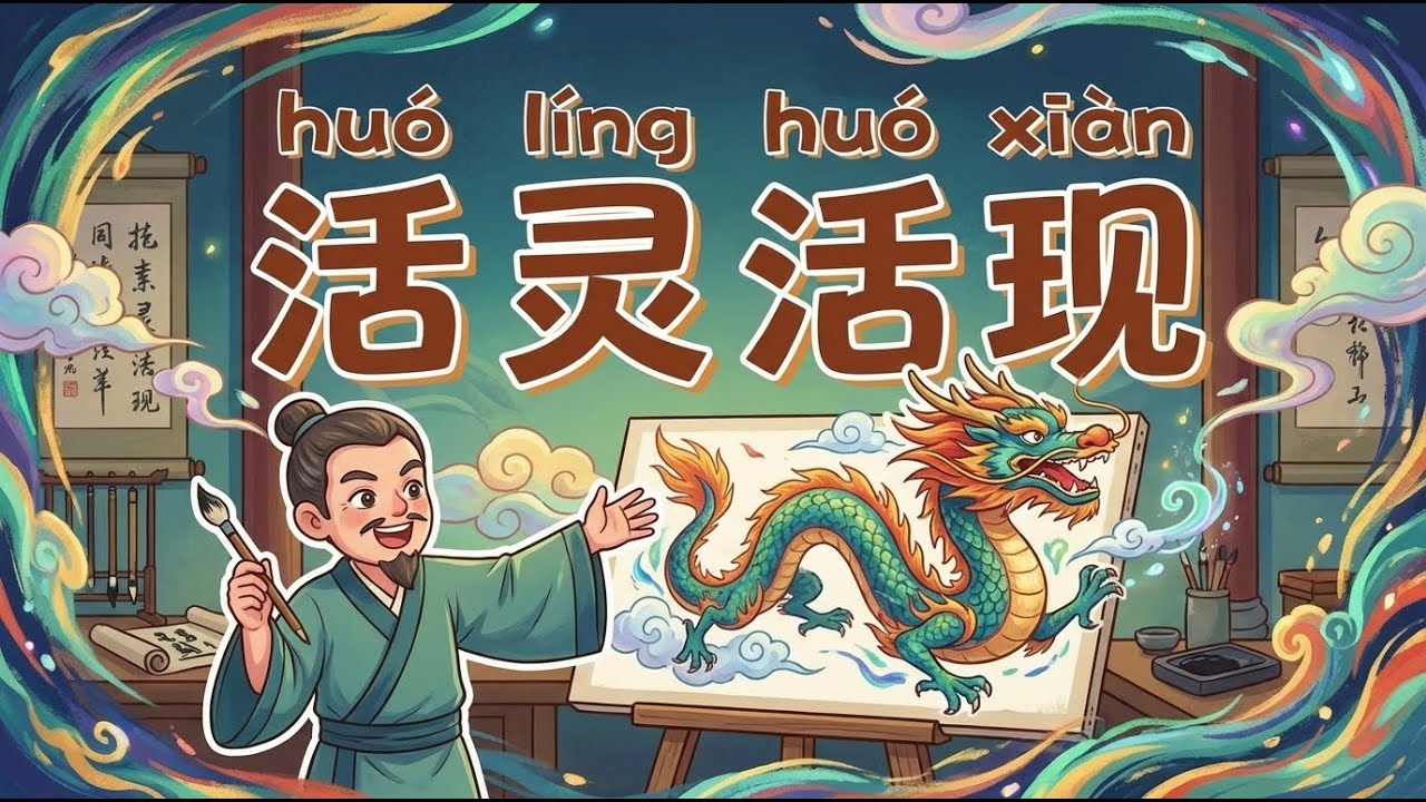 活灵活现 (huó líng huó xiàn) | 每天成语