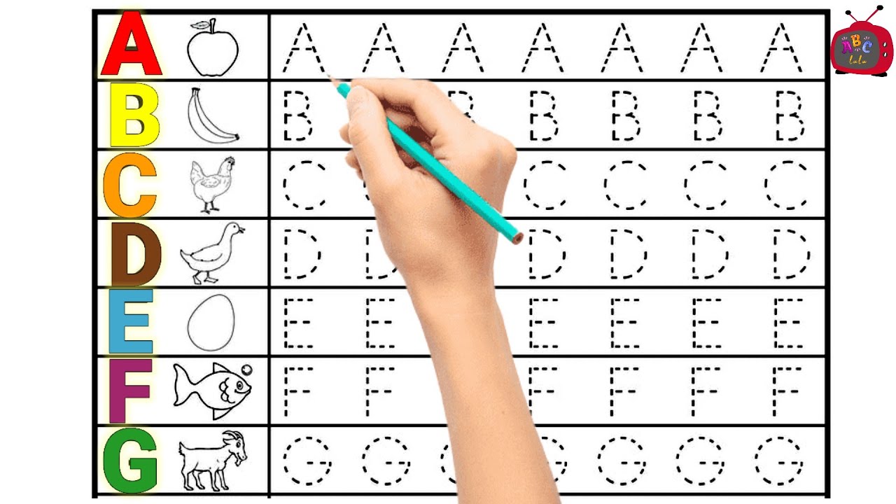 “A to Z Full Tracing + 6 Words + Coloring Fun | Kids Complete ABCD Writing & Learning ✍️🎨📚”