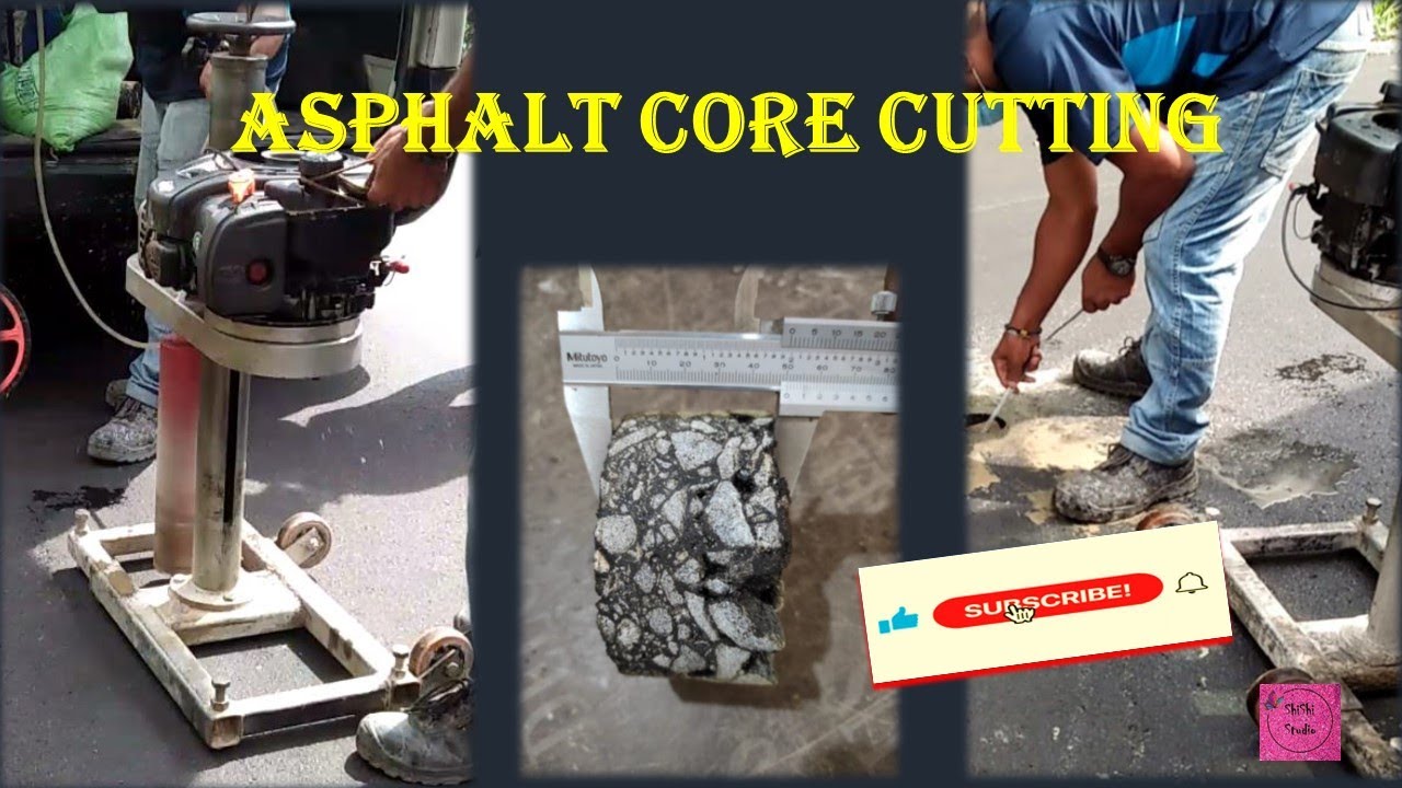 Asphalt Core Cutting 👷‍♂️🚧 - complete procedure