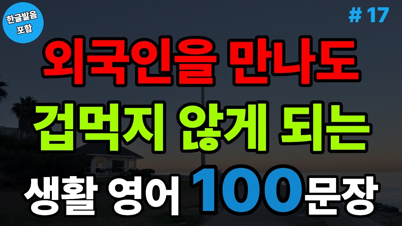 외국인을 만나도 겁먹지 않게 되는 생활영어 100문장 | 시니어영어 | 쉬운영어 | 왕초보영어 | 기초영어 (with Vrew)
