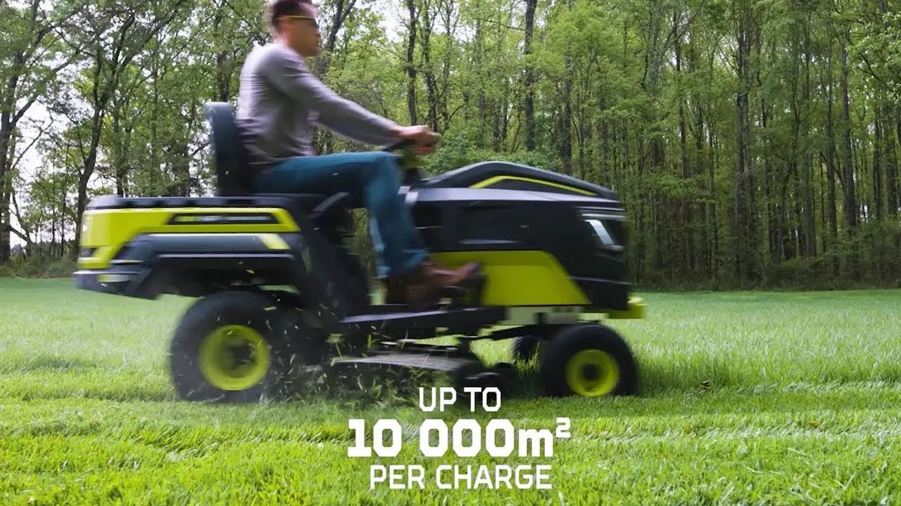 Introducing the 72V Brushless 117cm Tractor Mower from RYOBI&reg;