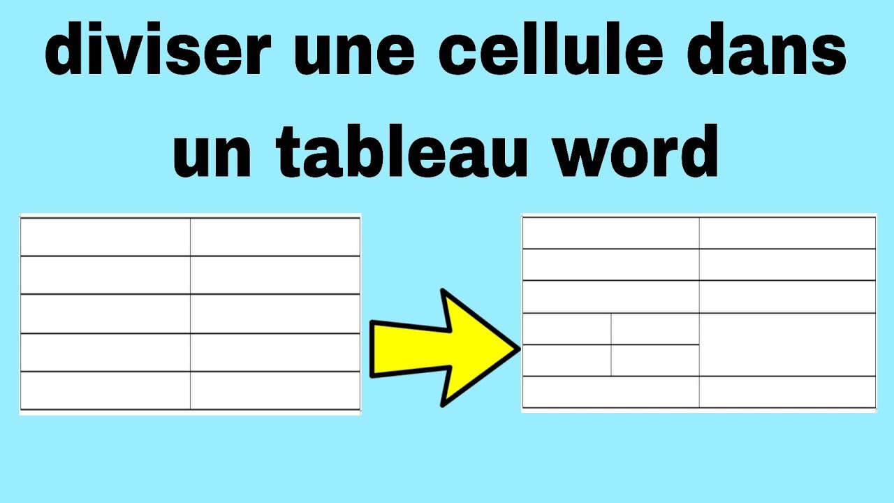 Diviser une cellule dans un tableau Word facilement