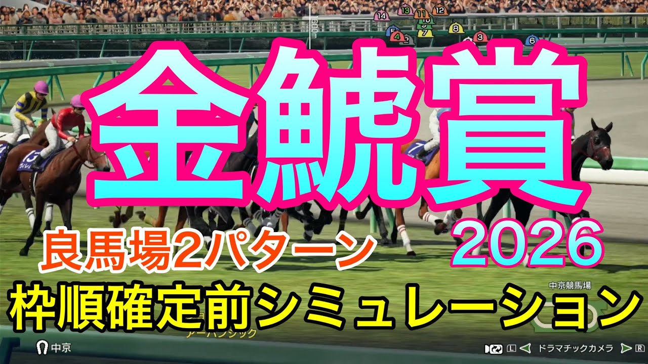 金鯱賞2026 枠順確定前シミュレーション 《良馬場2パターン》【 競馬予想 】【 金鯱賞2026 予想 】