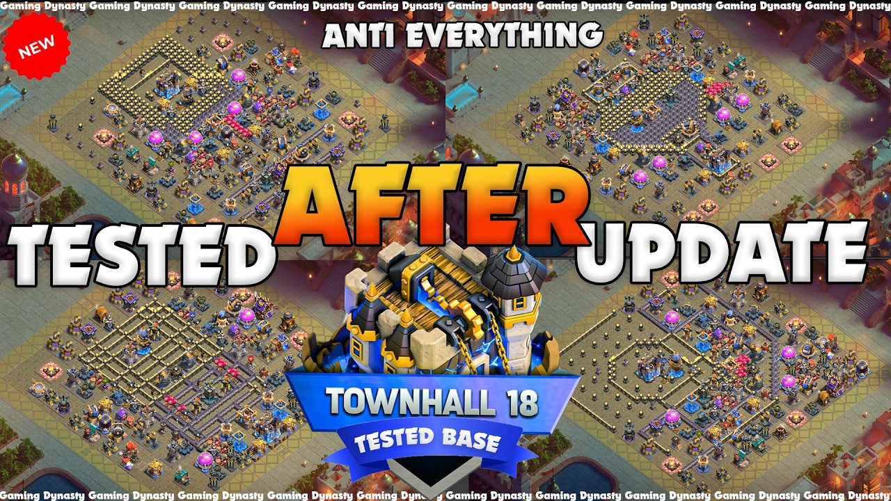 ONLY 1 STAR BRAND NEW TH18 CWL+WAR+LEGEND BASE LINK | TH18 NEW ANTI 2 STAR WAR BASE LINK | TH18 BASE