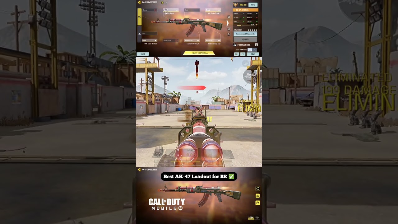 Best AK-47 [ICB Rifle] Loadout for BR | No Recoil Build & High Damage | Call of Duty Mobile