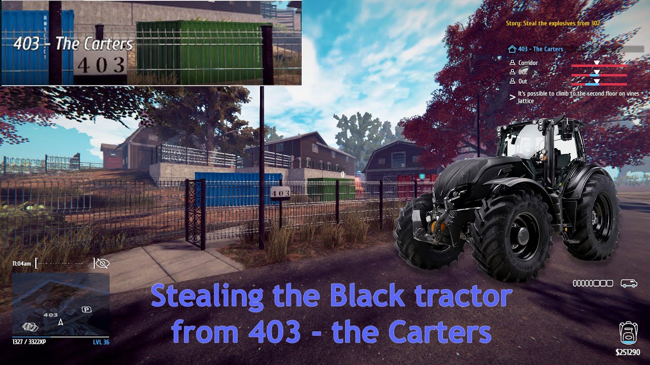 Thief Simulator | Stealing the black tractor from 403 - the Carters