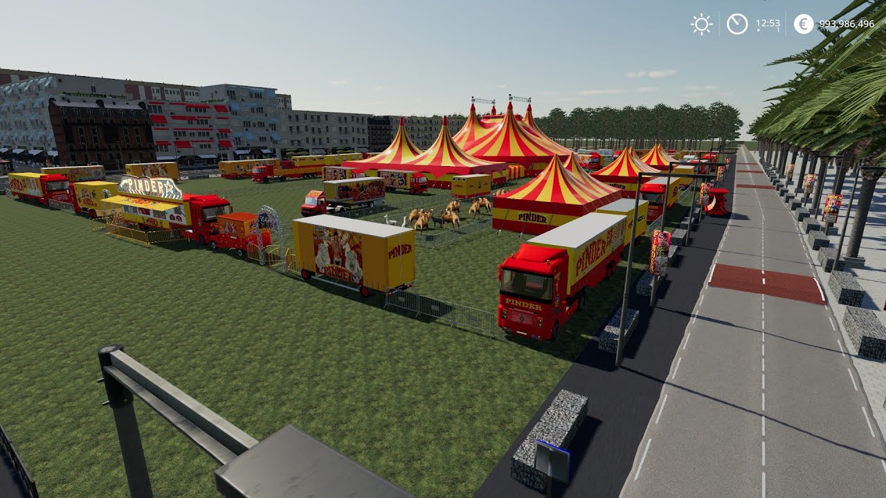 FS19 Arriver du cirque a Dieppe