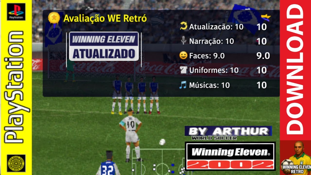 Winning Eleven 2026 ATUALIZADO 🔥 Brasileirão Série A + Europa | Narração John Kabira (PS1)