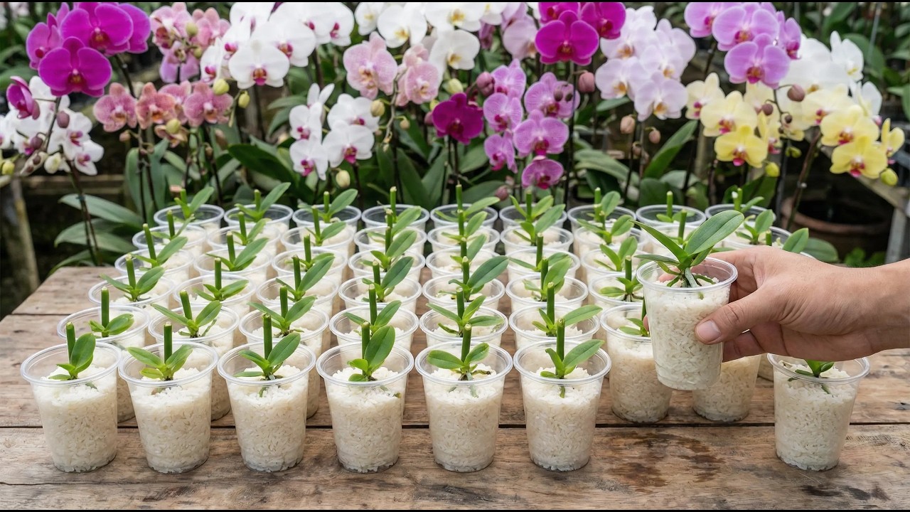 Just rice! You can easily propagate 1000 orchid plants in just 5 days.