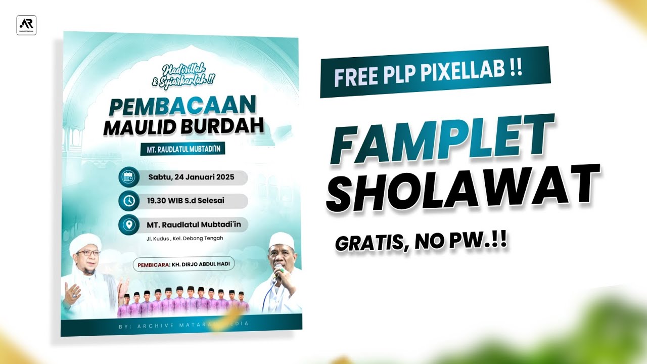 FAMPLET SHOLAWAT || FREE PLP PIXELLAB BY ARNS DESAIN